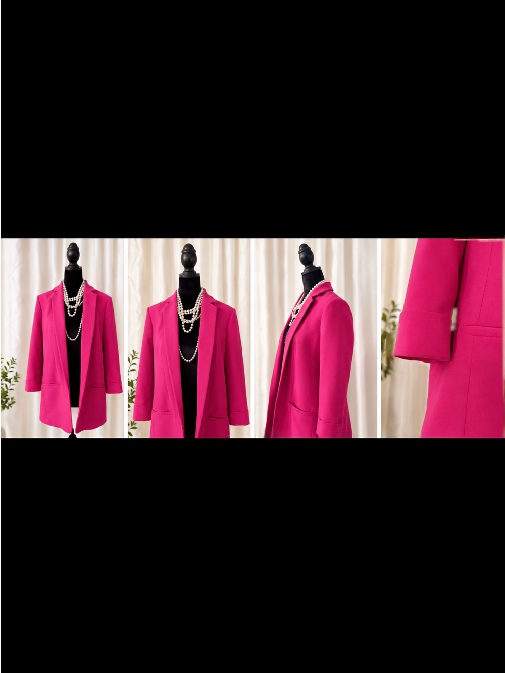 Express Fuchsia Open-Front Blazer NV
